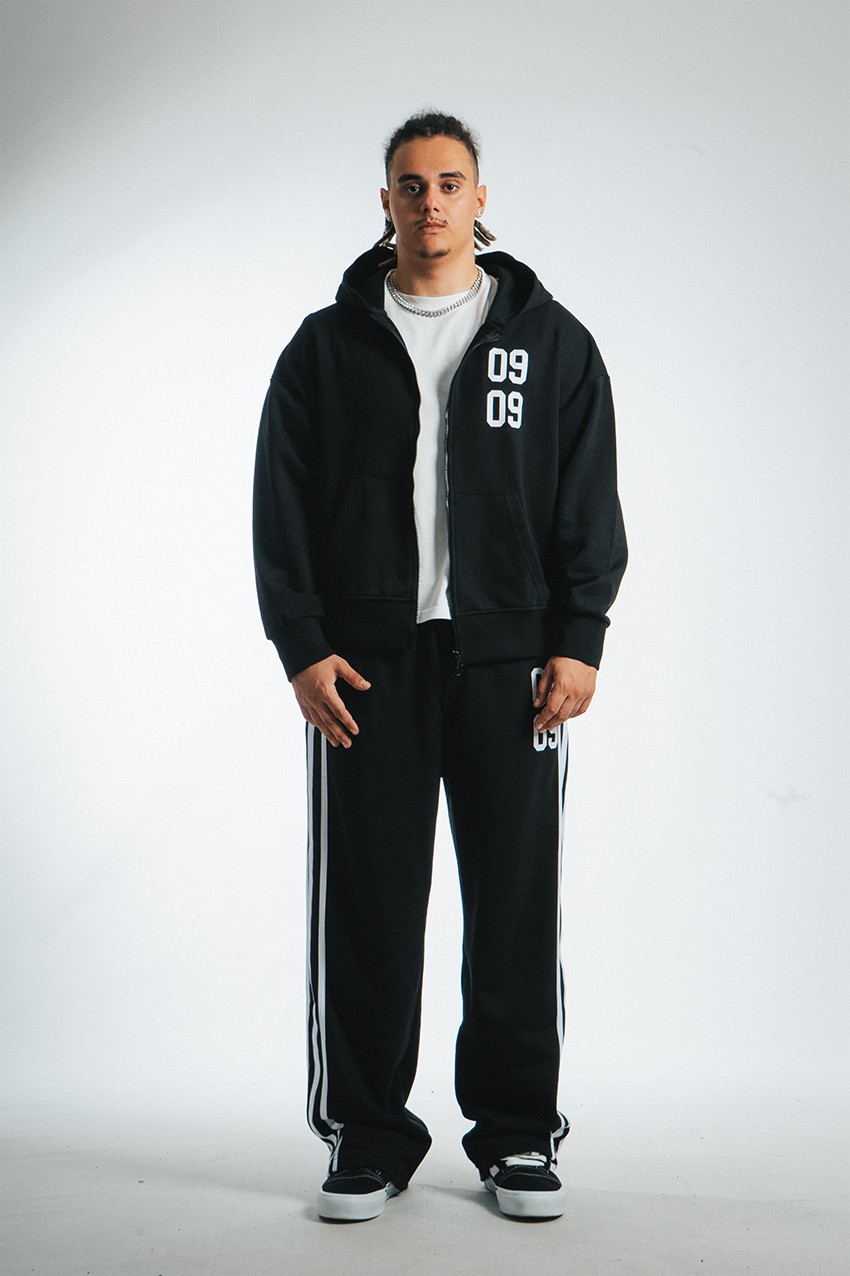 Nova 09 Siyah Erkek Ceket Double Zip Hoodie - Aksesuarix - Türkiye