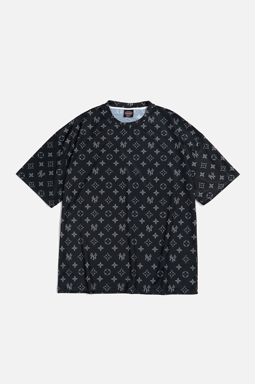dDdDdDd　TECH DRY POLY SHIRTS Black sfc NY Monogram Dry-Tech Oversize Erkek Tişört UK1157SYGR - Aksesuarix
