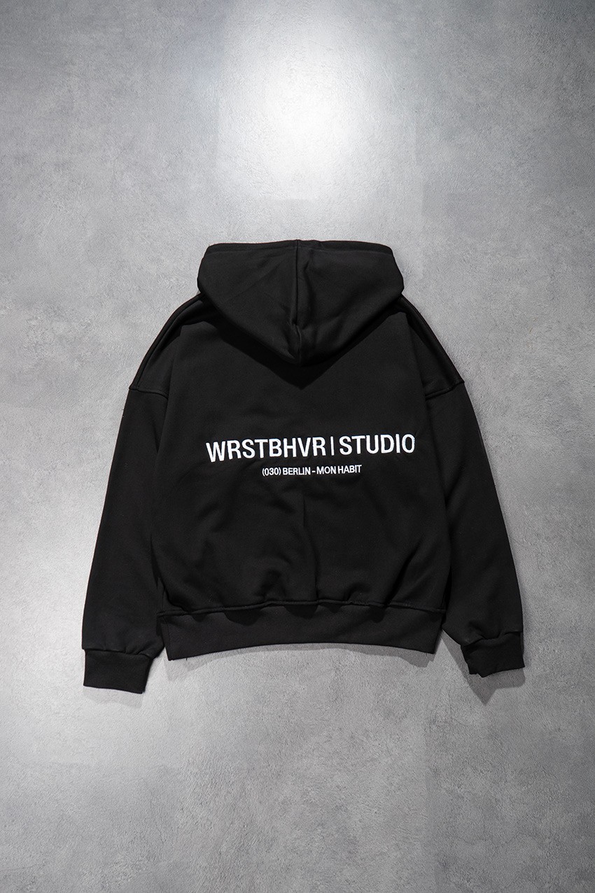 Wrstbhvr Warren Hoodie Siyah WRSTBHVR Oversize Erkek Hoodie