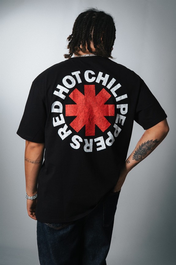 Red Hot Chili Peppers Regular Fit Siyah Erkek Tişört - Aksesuarix