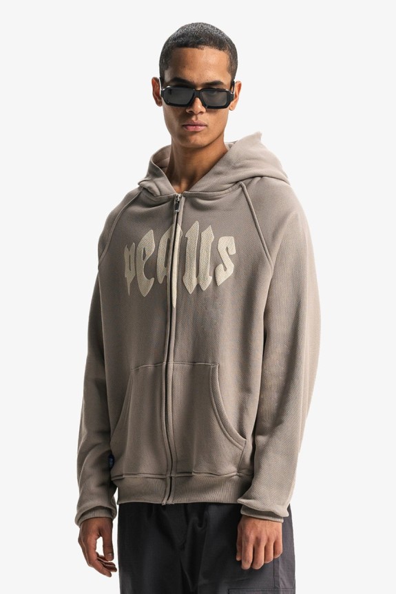 ミュージシャン HYSFORM KNIT BUTTON HOODIE Mythic Logo Oversize Erkek Ceket Hoodie US4025BJ - Aksesuarix